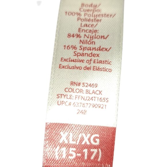 No Boundaries Womens XL Black Lace Sheer Button Front Sleeveless Blouse Top15-17 - Picture 3 of 5